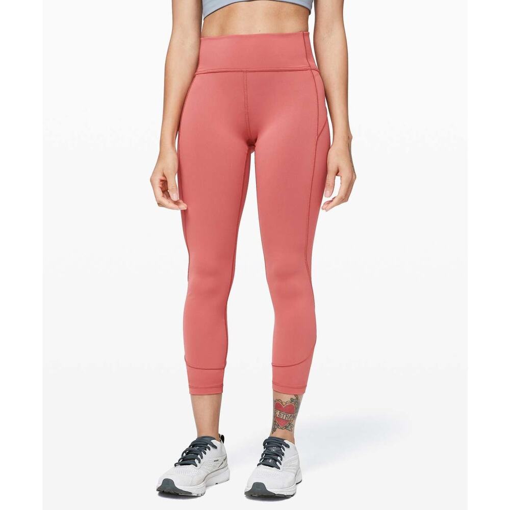 Lululemon In Movement 7/8 Tight Everlux 25" Rustic Coral Size 8 Athleisure‎